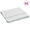 Bayetas 5 Uds Blancas Con Rayas Verdes 50x60 Cm Vidaxl