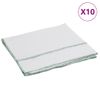 Bayetas 10 Uds Blancas Con Rayas Verdes 50x60 Cm Vidaxl