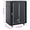 Rack De Servidores 15u 19" Ip20 Negro 53x40x80 Cm Vidaxl