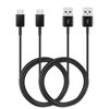 Pack 2 Cables Usb De Tipo C A Usb A 1,5 M, Carga + Sincronización Samsun Negros