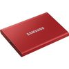 Ssd Externo T7 Usb Tipo C Color Rojo 2 Tb Samsung