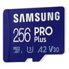 Tarjeta De Memoria Samsung Pro Plus 2021 256gb Microsd Xc/ Clase 10/ 160mbs