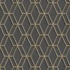 Papel  De Pared Hexagonal Negro Y Dorado Dutch Wallcoverings