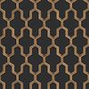 Papel Pintado Geometric Negro Y Dorado Dutch Wallcoverings