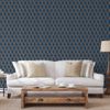 Papel Pintado Geometric Azul Y Dorado Dutch Wallcoverings