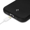 Carcasa Cuero Ecológico Magsafe Spigen Iphone 13 Pro Max Efecto Estriado Negro