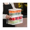 Contenedor De Alimentos Para Refrigerador, Caja De Drenaje Transparente Para Frutas Y Verduras, Grande