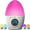 Reloj Despertador Infantil, Ceramarble Furni, Luz De Despertar Y Luz Nocturna De 7 Colores Entrenador De Sueño