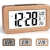 Reloj Despertador Digital De Madera Con Ajuste Fácil, Ceramarble Furni, Fecha, Luz De Fondo, Repetición, Para Dormitorio, Cabecera, Hogar, Oficina, Sin Tictac