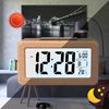 Reloj Despertador Digital De Madera Con Ajuste Fácil, Ceramarble Furni, Fecha, Luz De Fondo, Repetición, Para Dormitorio, Cabecera, Hogar, Oficina, Sin Tictac