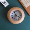 Reloj Despertador Pequeño En Forma De Huevo, Ceramarble Furni, Reloj De Escritorio Retro De Madera Luminosa Y Silencioso