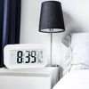 Reloj Despertador Digital Lcd, Ceramarble Furni, Con Fecha Y Temperatura Y Función De Repetición