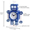 Reloj Despertador Robot, Ceramarble Furni, Reloj Despertador Metálico Silencioso Con Ojos Luminosos Intermitentes Y Brazos Giratorios