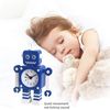 Reloj Despertador Robot, Ceramarble Furni, Reloj Despertador Metálico Silencioso Con Ojos Luminosos Intermitentes Y Brazos Giratorios