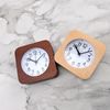 Reloj Despertador A Pilas, Ceramarble Furni, Reloj De Viaje Analógico Silencioso De Madera Y Luminoso Sin Tictac