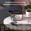 Reloj Despertador Digital Con Carga Inalámbrica Para Dormitorio, Ceramarble Furni, Reloj Inteligente De Escritorio Con 3 Alarmas Y 4 Niveles De Brillo Led