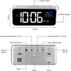 Reloj Despertador Digital, Ceramarble Furni, Reloj Despertador Matutino Con Espejo Led Y Pantalla Grande Con Temperatura Ajustable