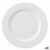 Plato Llano Ariane Prime Cerámica Blanco (24 Cm) (12 Unidades)