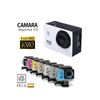 Camara Deportiva 2" Full Hd 1080p Sumergible Acuática 30m Accesorios Rosa