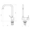 Grifo Monomando De Cocina Con Caño Inclinable Flexo Cromado Eisl