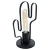 Lámpara De Mesa Coldfield Diseño De Cactus Negro Eglo