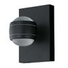 Lámpara Led De Pared Para Jardín Sesimba Negro 2x3,7w Eglo