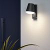 Lámpara De Pared Para Jardín Con Sensor Caldiero Gris Antracita Eglo