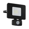 Lámpara Led Pared Jardín Con Sensor Faedo 3 Negro 20w 13x5x14cm Eglo