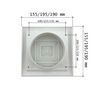 Rejilla De Plástico Blanca Serie Erc Blanco 155x155 Mm D100 Blanco 155x155 Mm D100