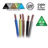 Cable Flexible De 1.5mm2 Libre De Halógenos H07z1-k 100mts. Amarillo-verde  Amarillo-verde