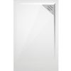 Plato De Ducha Resina Trinity Blanco  70x70 Cm Rejilla Derecha