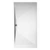 Plato De Ducha Pizarra Edis Blanco  70x100 Cm Rejilla Inox