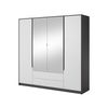 Armario De Puertas Batientes Sega 200x57x202 Blanco & Gris