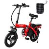 Bicicleta Eléctrica Honey Whale S6-s - Motor 350w Batería 48v10.4ah Autonomía 40km Frenos De Disco - Rojo