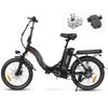 Samebike Cy20 Ft Bicicleta Eléctrica - Potencia 350w Batería 36v13ah Autonomía 35km Freno De Disco Mecánico - Negro