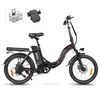 Samebike Cy20 Ft Bicicleta Eléctrica - Potencia 350w Batería 36v13ah Autonomía 35km Freno De Disco Mecánico - Negro