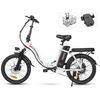 Samebike Cy20 Ft Bicicleta Eléctrica - Potencia 350w Batería 36v13ah Autonomía 35km Freno De Disco Mecánico - Blanco