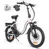 Samebike Cy20 Ft Bicicleta Eléctrica - Potencia 350w Batería 36v13ah Autonomía 35km Freno De Disco Mecánico - Blanco