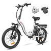 Samebike Cy20 Ft Bicicleta Eléctrica - Potencia 350w Batería 36v13ah Autonomía 35km Freno De Disco Mecánico - Blanco