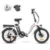 Samebike Cy20 Ft Bicicleta Eléctrica - Potencia 350w Batería 36v13ah Autonomía 35km Freno De Disco Mecánico - Blanco