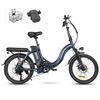 Samebike Cy20 Ft Bicicleta Eléctrica - Potencia 350w Batería 36v13ah Autonomía 35km Freno De Disco Mecánico - Azul Oscuro