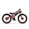 Bicicleta Eléctrica Duotts N26 - Motor 750w*2 Batería 48v20ah Autonomía 60km Frenos De Disco - Negro Rojo