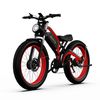 Bicicleta Eléctrica Duotts N26 - Motor 750w*2 Batería 48v20ah Autonomía 60km Frenos De Disco - Negro Rojo