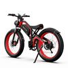 Bicicleta Eléctrica Duotts N26 - Motor 750w*2 Batería 48v20ah Autonomía 60km Frenos De Disco - Negro Rojo