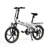 Bicicleta Eléctrica Pvy Z20 Pro - Motor 250w Batería 36v10.4ah Autonomía 80km Freno De Disco Mecánico - Blanco