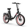 Bicicleta Eléctrica Onesport Ot16-2 - Ruedas De 20" Motor 250w Batería 48v17ah Autonomía 60km - Negro Rojo