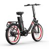 Bicicleta Eléctrica Onesport Ot16-2 - Ruedas De 20" Motor 250w Batería 48v17ah Autonomía 60km - Negro Rojo