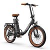 Bicicleta Eléctrica Onesport Ot16-2 - Ruedas De 20" Motor 250w Batería 48v17ah Autonomía 60km - Marrón Negro