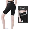 Pantalones Cortos De Yoga Sedosos Con Bloqueos De Colores Frees Copes Cintura Alta Pantalones Deportivos Poliéster