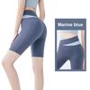 Pantalones Cortos De Yoga Sedosos Con Bloqueos De Colores Frees Copes Cintura Alta Pantalones Deportivos Poliéster